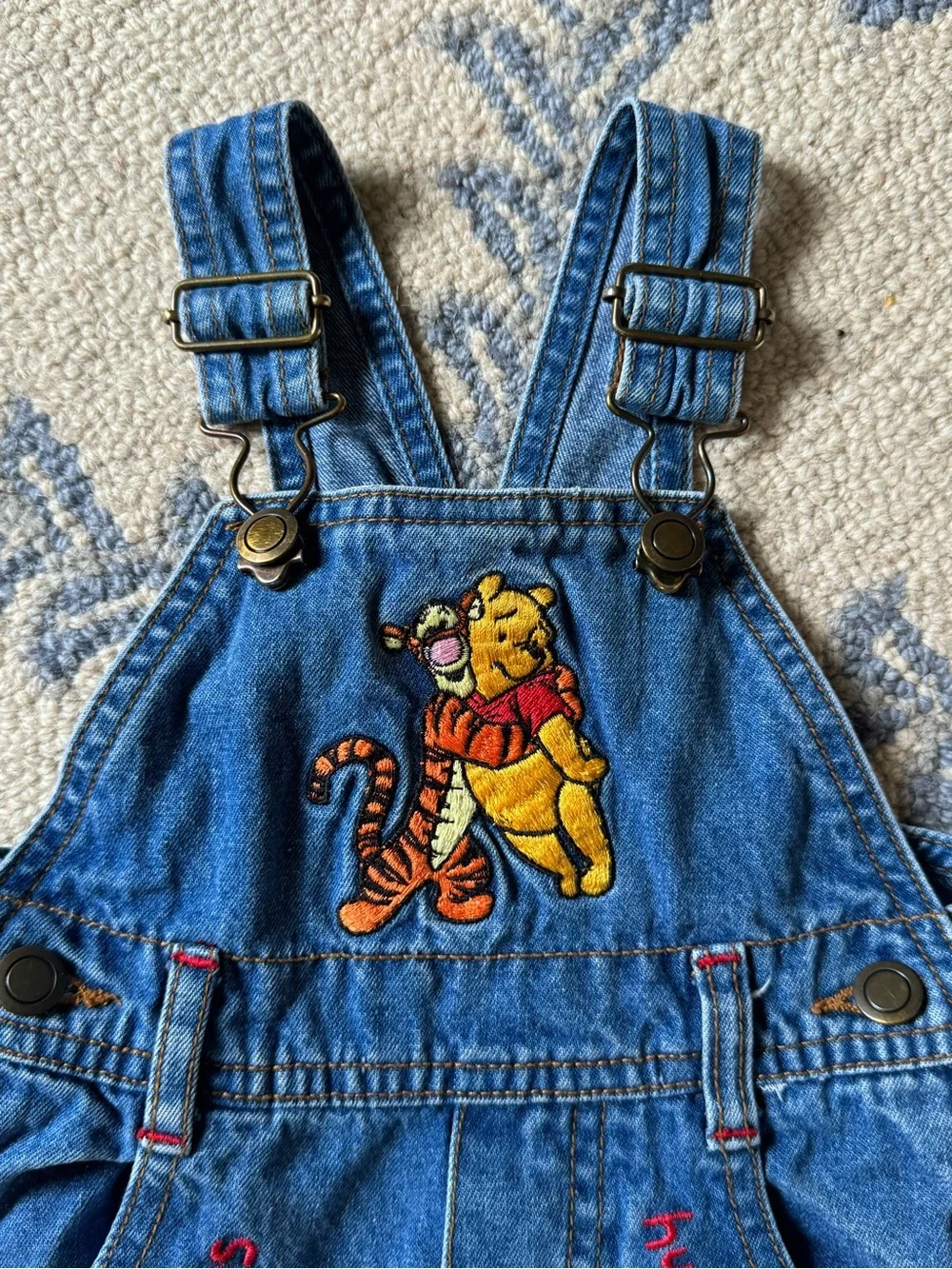 Winnie the Pooh Blue Denim Overalls for Toddler